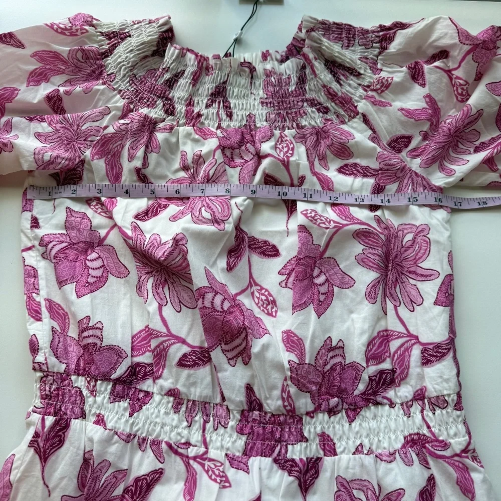 Generation Love Womens Fiona Floral Printed Pink Cotton Mini Dress Large - Picture 14 of 14